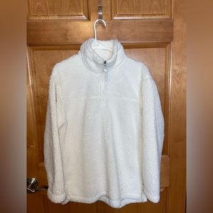 White sherpa sweater